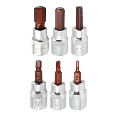1pcs 3/8 Square Drive Socket Wrench Hex Screwdriver Bits H3 H4 H5 H6 H8 H10 Hexagon Ratchet Wrench Bit Socket Tool