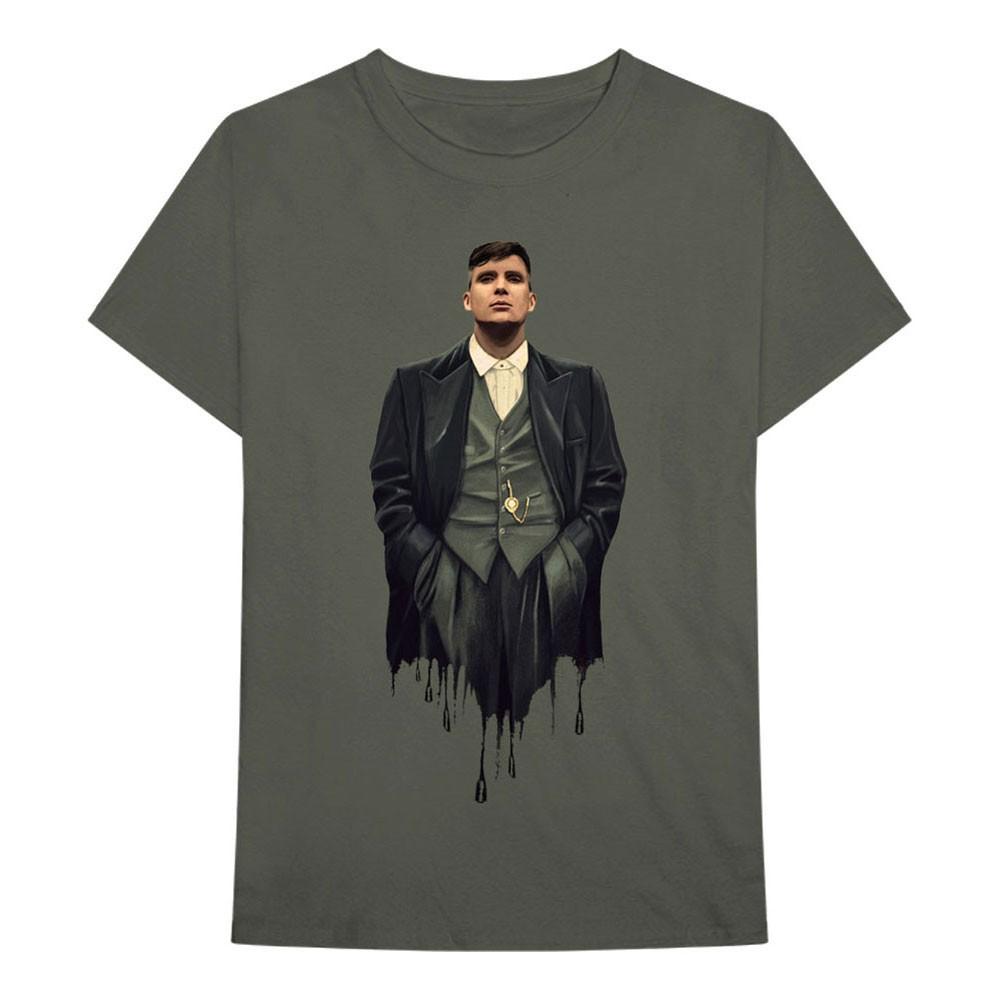 Men s Peaky Blinders Dripping Tommy Slim Fit T-shirt Medium Green S