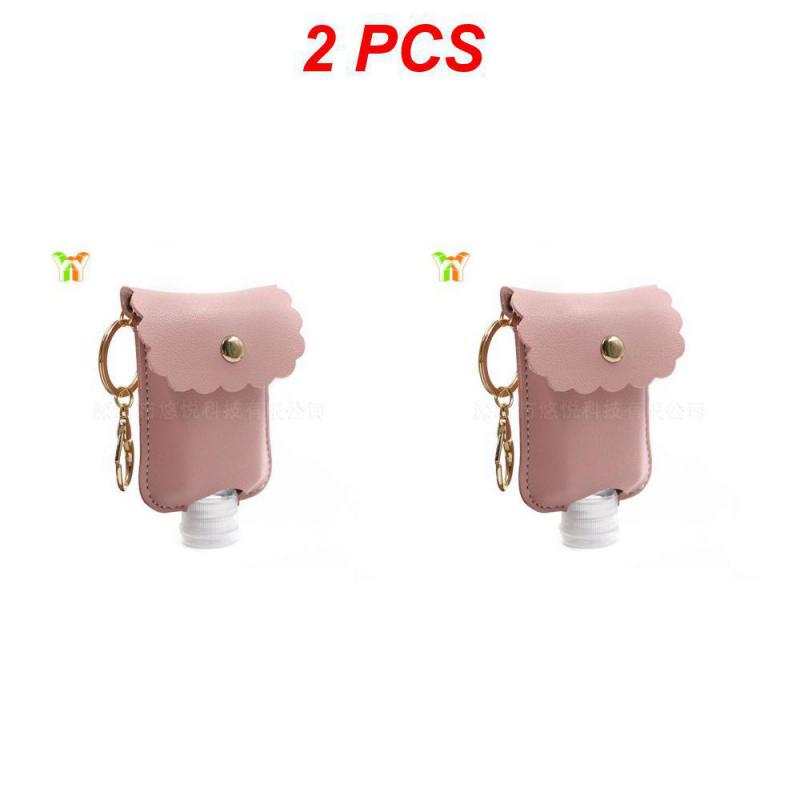 1/2PCS 60ml Portable Hand Sanitizer Gel With Holster Keychain Sub-Bottle Travel Refillable Plastic Alcohol/Hand Sanitizer Bottle