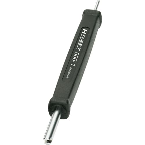 

HAZET Valve Spanner, Threads and Removes Tire Valves from Valve Inserts, Depresses Valve Pins for Deflation, for Cars, Vans, Commercial Vehicles, etc.