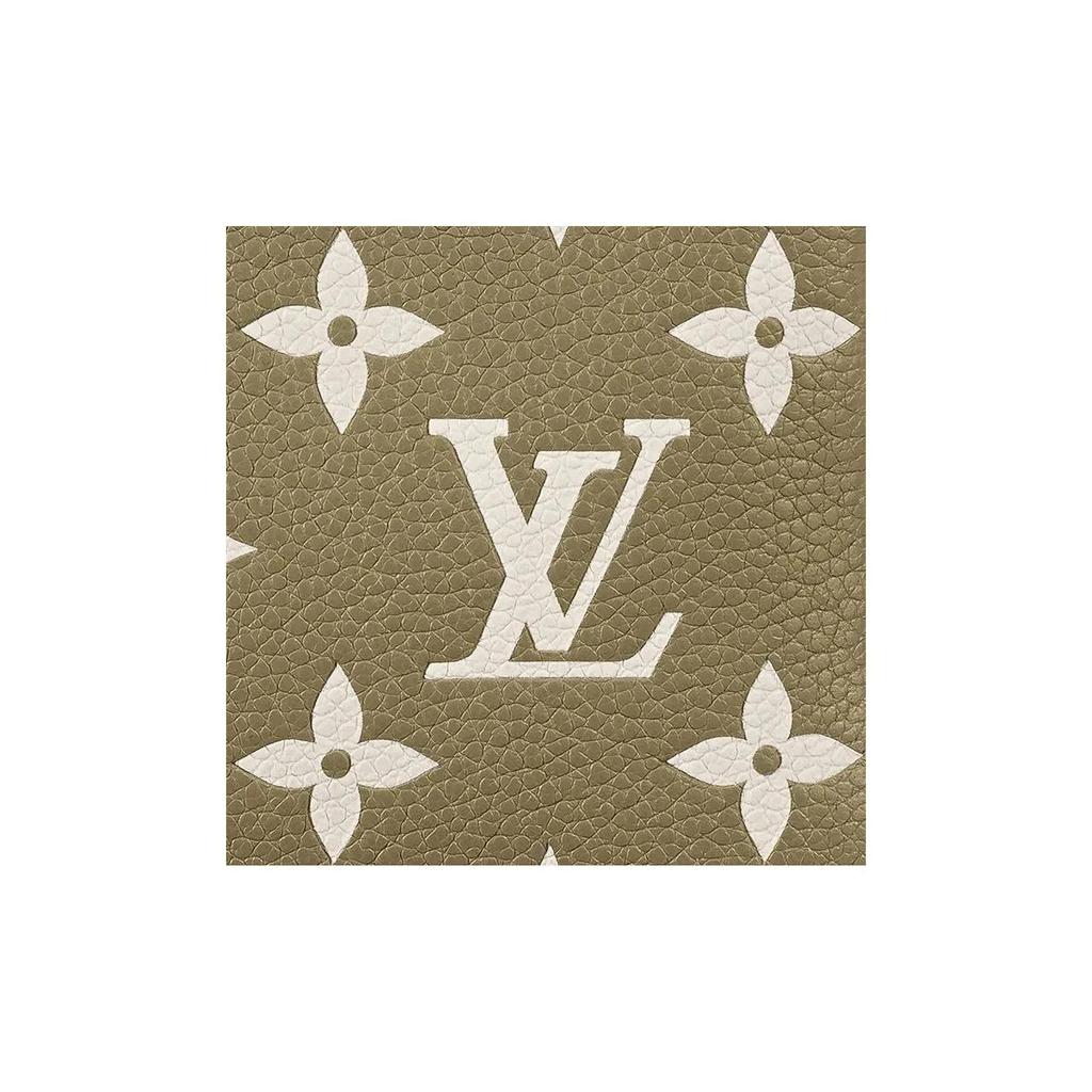 Louis Vuitton Pochette Accessoires Classic Monogram Embossed Chain Shoulder Clutch Mini Women's Beige/Pink