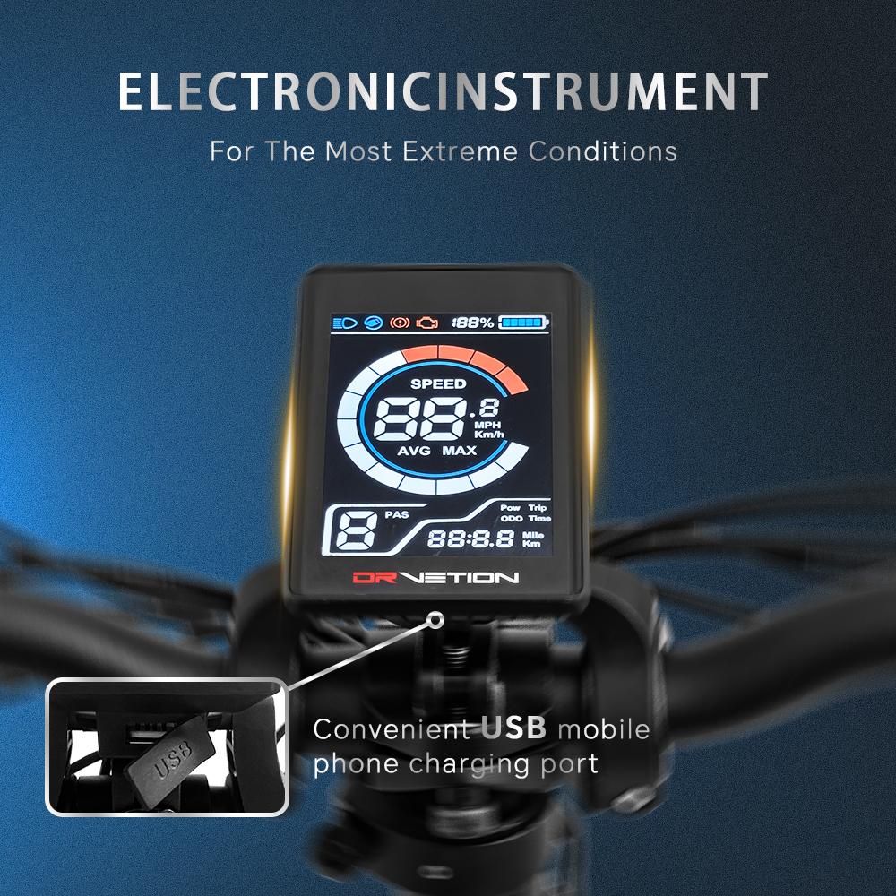 Electric Bike Foldable Drvetion 20" 750W Motor Hydraulic Braking Top Speed 45Km/h City Ebike Load 150Kg CT20