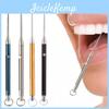 Tooth Alloy Titanium Portable Toothpick Pick Artifact Fruit Pick Retractable Toothpick Key Pendant Camping Outdoor Tool