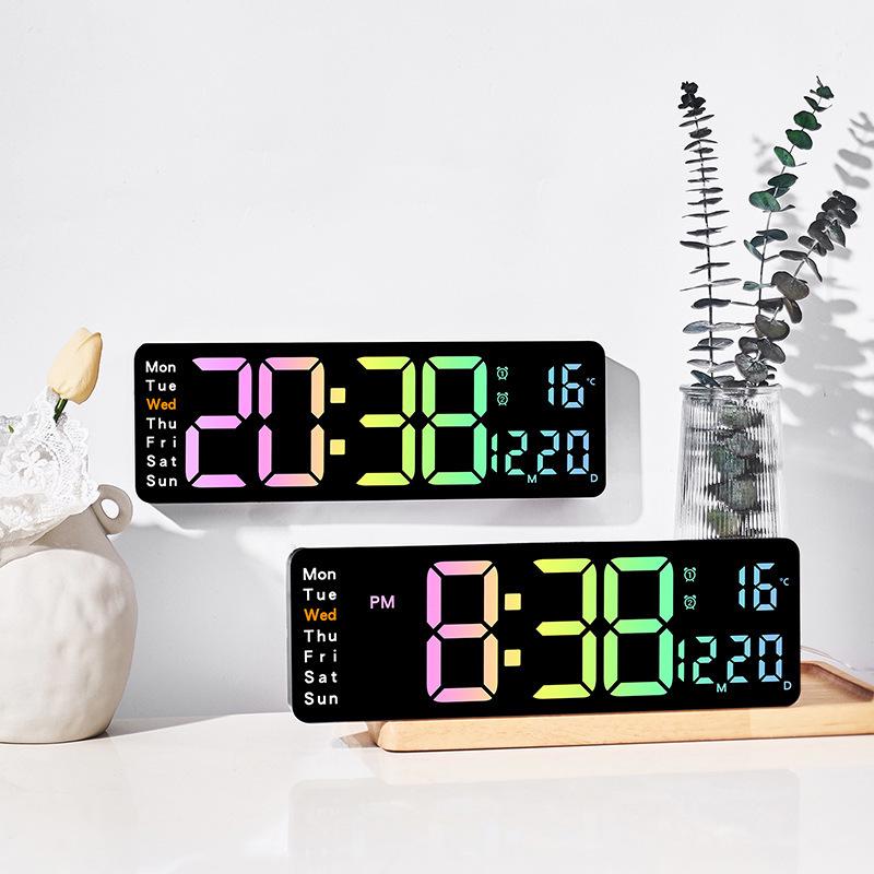 Colorful Multi-Functional Living Room Countdown Wall Clock 5529