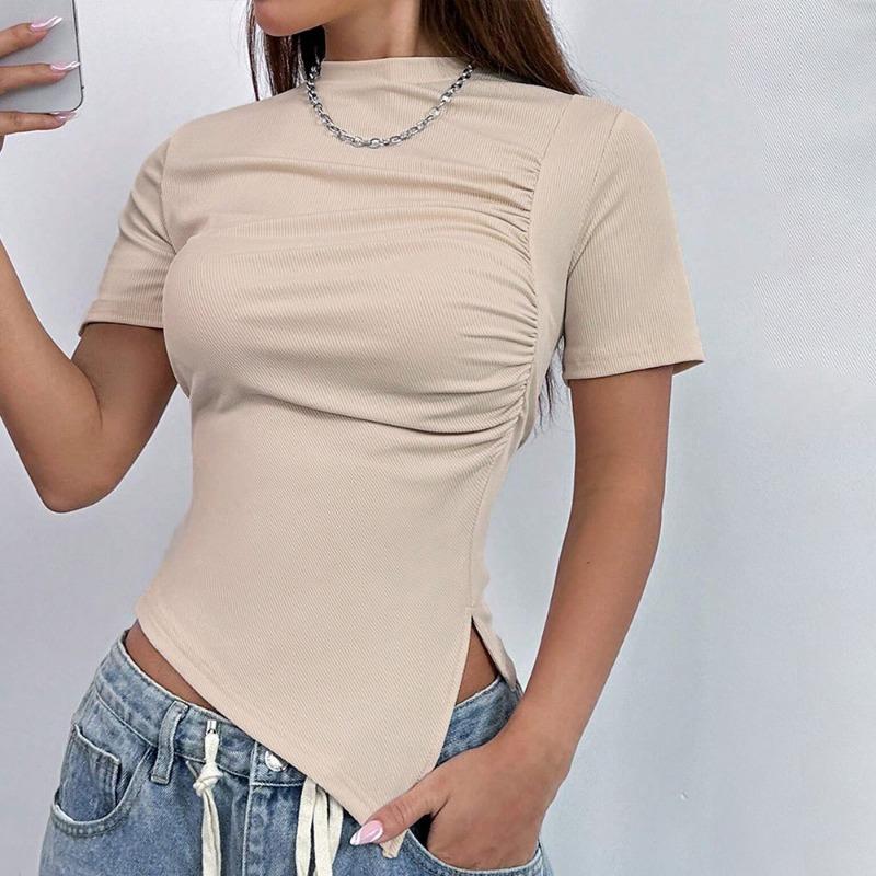 International Hot-selling Women's Clothing with Elegant Temperament and New Spring and Summer Sweet and Spicy Style Tight Tops