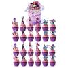Birthday Party Decor Kit Themed Banner Cake Toppers & Spiral Balloons for K-POP Music Dance Theme Celebration Pink Girls Party Supplies
