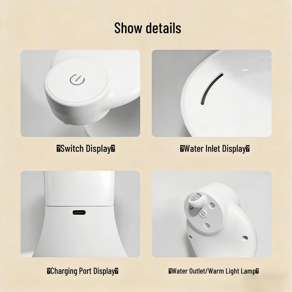 KuangJie Anti-Gravity Pet Water Fountain: Automatic Filtration and Sensor-Activated Dispenser for Dogs and Cats