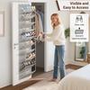 10 Tier Clear Over the Door Shoe Organizer 10 Large Deep Pockets Fit 20