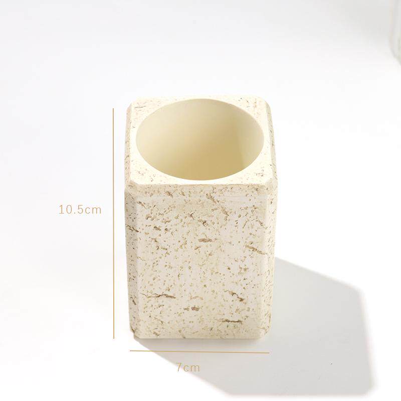 Sand and Gravel Resin Hand Sanitizer Bottle Luxury Advanced Bathroom Emulsion Press Packaging Bottle Bathroom Tray Ornaments Set