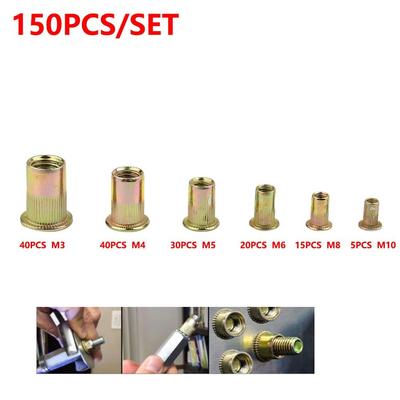 150X Riveting Tool Kit Rivet Nuts Thread Setting Tool Nutsert For M3  M5 M6 M8 M10