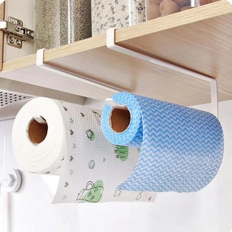 1pcs Hanging Toilet Paper Holder Roll Papers Holders Bathroom Towel Rack StandKitchen Stand PaperRacks Home Storage Racks