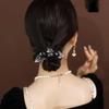 2025 Luxe Floral Hair Tie & Headband - Women's Elegant Ponytail & Updo Accessory