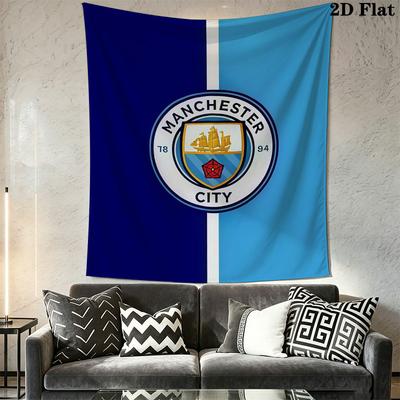 Historic MCFC WinsWall Hanging Printed Fabric Blanket Decorative Tapestries for Bedroom Living Room Home Decor