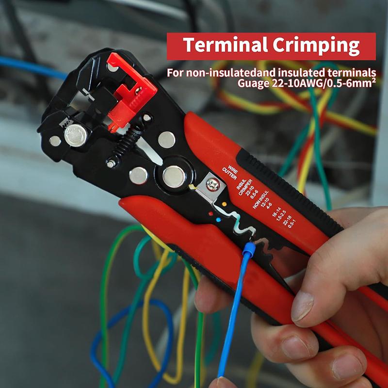 Zaciskarka do kabli Automatyczna ściągaczka izolacji Wielofunkcyjne narzędzia do zdejmowania izolacji Szczypce zaciskowe Zacisk 0,2-6,0 mm2 Wielofunkcyjne szczypce