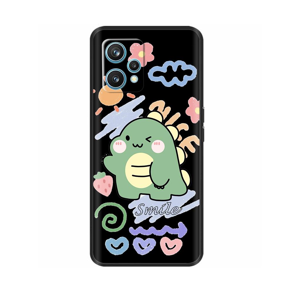 Para Realme 9 Pro Plus Funda Divertida de Silicona Suave Cubierta de Teléfono Para Realme 9 4G Funda Negra Carcasas con Parachoques Resistentes a Golpes Para Realme 9 Pro+