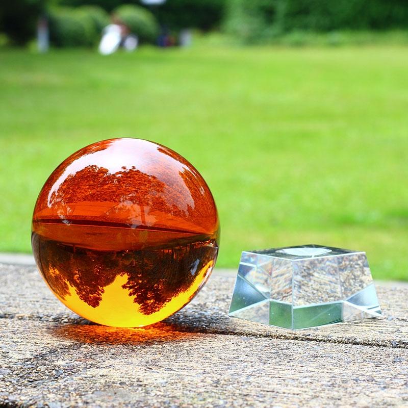 Wholesale Transparent Decorative Purple Pink White Green Yellow Red Blue Black Clear K9 Colored Crystal Glass Balls Solid
