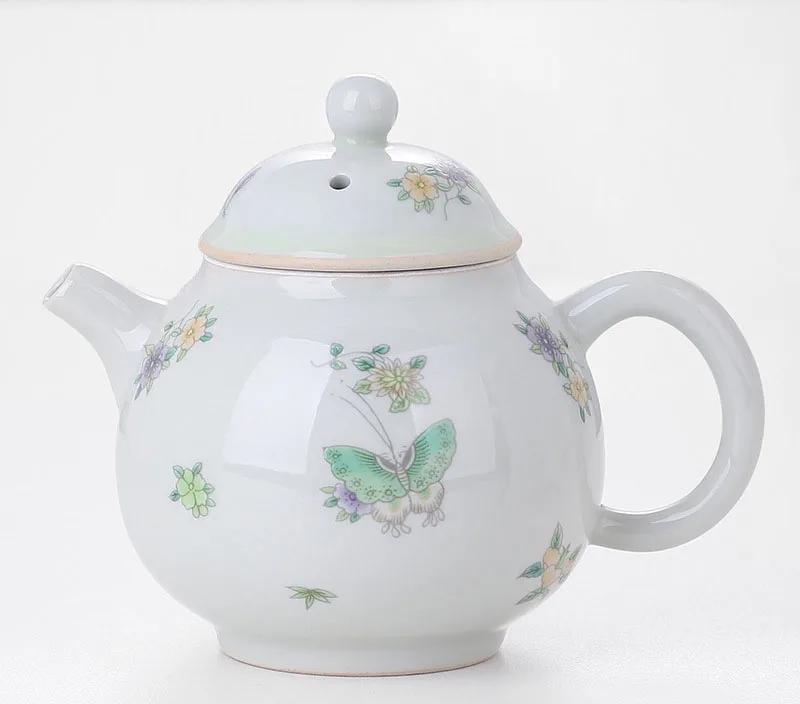 Chinese Traditional Ceramic Infuser Teapot, Porcelain Tea Pot, Beauty Kettle, Office Supplies, Household Tea Ceremony Gifts, 220