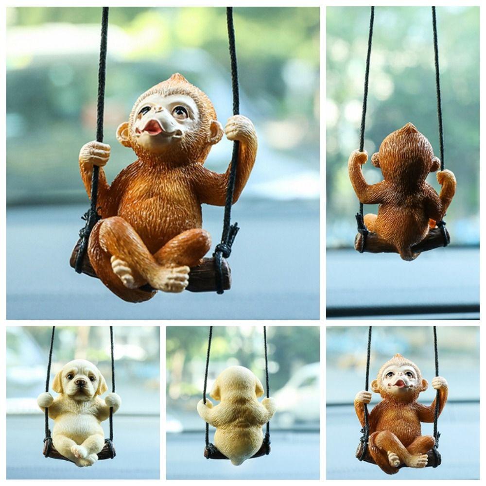 Monkey Car Window Pendant Labrador Rearview Mirror Ornament  Decoration
