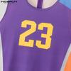 INCERUN Men Sleeveless Letter Print Stitching Jumpsuits Romper Bodysuits Underwear