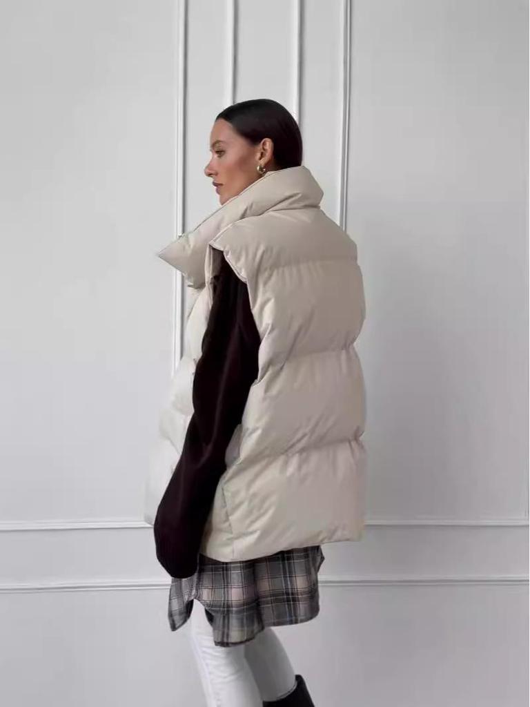 Chaleco Abrigo de Algodón Otoño/Invierno Europeo y Americano - Cómodo, Corte Holgado Estilo Deportivo y Casual