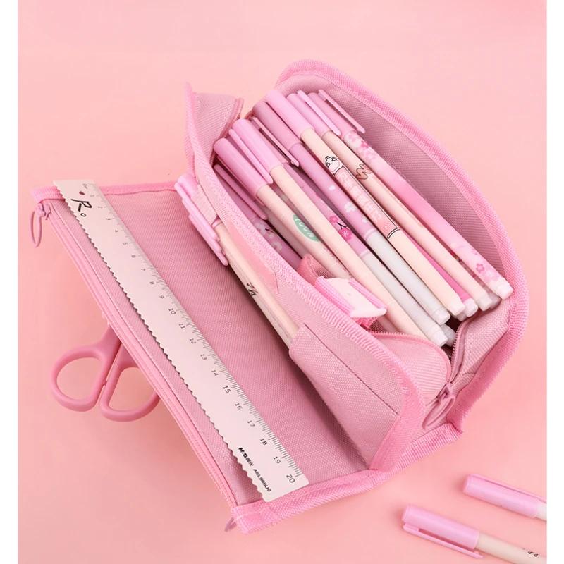 Mehrschichtige Aufbewahrung Schüler-Federmäppchen Große Kapazität Cartoon Schreibwaren Aufbewahrungstasche Multifunktionales Schüler-Federmäppchen