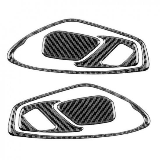 Carbon Fiber Door Handle Frame Cover Trim Fit for Chevrolet Camaro 2016-