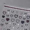 Pink White Black Lace Lace Bow Nail Stickers Love Heart Bow Nail Decorations  Nail Salon