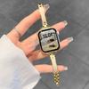 Stylish Moon-Curve Metal Watch Band Series 11 42mm 46mm S10 S9 S8 S7 SE Ultra Compatible Womens Fashion Bracelet