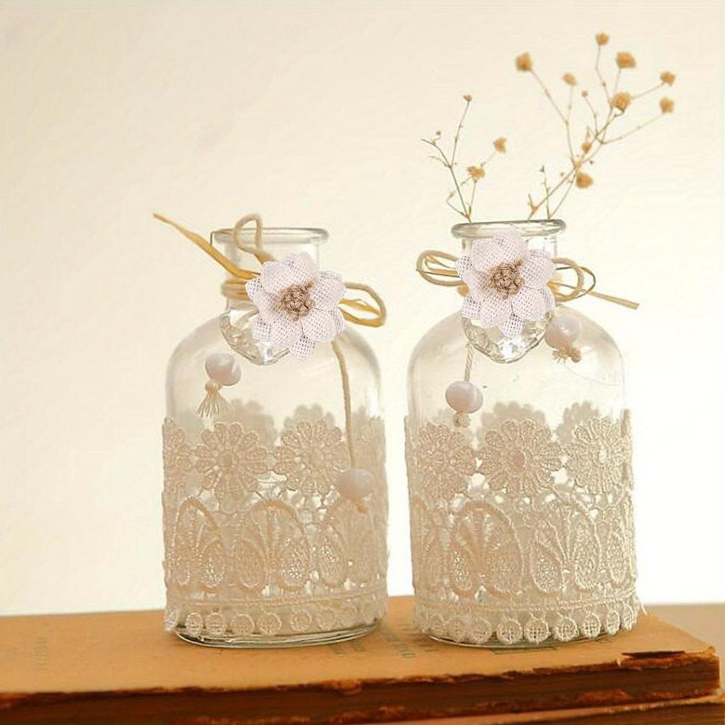 1Set (10Pcs) Linen Sunflower Flowers - DIY Handmade Decorations, Ideal for Embellishing Shoes, Hats & Home Decor