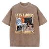 T-shirt Cotone Lavato Vintage Anche le Cattive si Tristano Maglietta Grafica Meme Gatto Streetwear Casual Primavera Estate