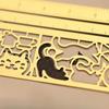 Cat Pattern Metal Stencil Ruler Dual-Sided Template Tool for Journaling Scrapbooking and Drawing Kawaii School Supplies