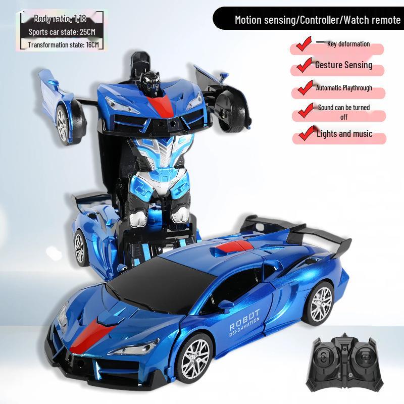 

2.4G Remote Control Car Toy with Voice and Gesture Sensing - Bumblebee Transformer Robot Standard [1 Lithium + 2 AA + 1 Screwdriver]