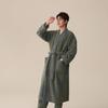 Women's Winter Warm Coral Fleece Robe - Thick Flannel, Plus Velvet, Long Pajamas 