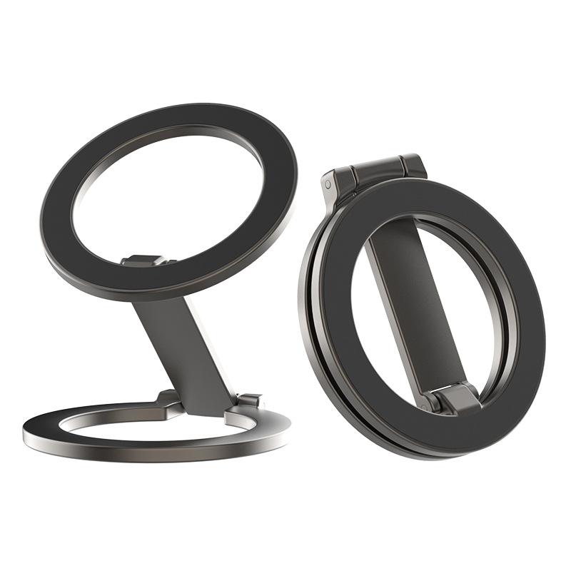 Popular magsafe double-sided magnetic suction mobile phone ring lazy chasing drama brush Douyin live fitness desktop 360 bracket