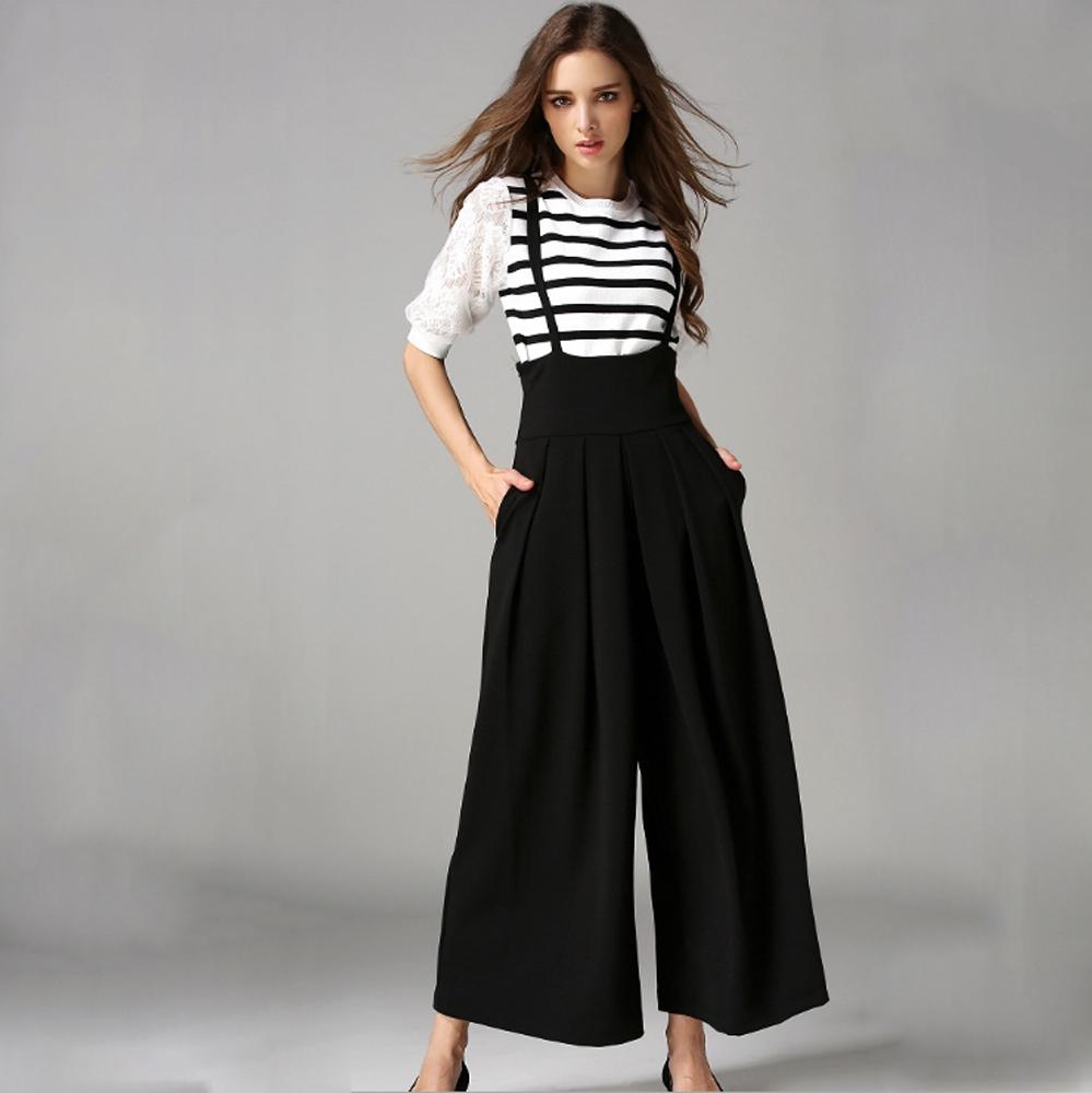 Casual Women Pleated High Waisted Wide 