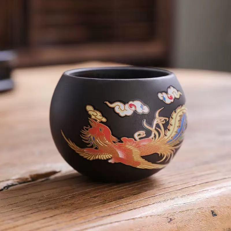 Original Ore Color-Changing Phoenix Cry Purple Clay Teapot - Large Capacity for Brewing Tea