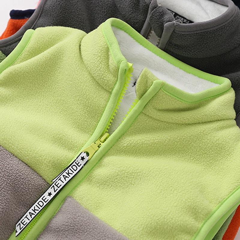 Gilet In Pile Per Bambini - Colletto Alto, Zip, Senza Maniche, Taglie 80-134 - Foto 4