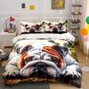 Cute Pug 2/3 Piecebedroom setChildren'sGift Teenagers Adulte Microfibre Double Bed Single Bed DuvetCover with ZipRoom Decor
