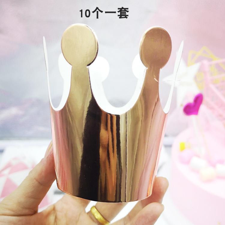 

Children S Birthday Party Party Decoration Bronzing Crown Hat Mini Children S Party Hat Customization average size