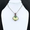 Serpentine Gemstone Pendant Copper Wire Wrapped Pendant Green Chalcedony Pendant Wire Wrap Jewelry Handmade Pendant Copper Jewelry For Gift