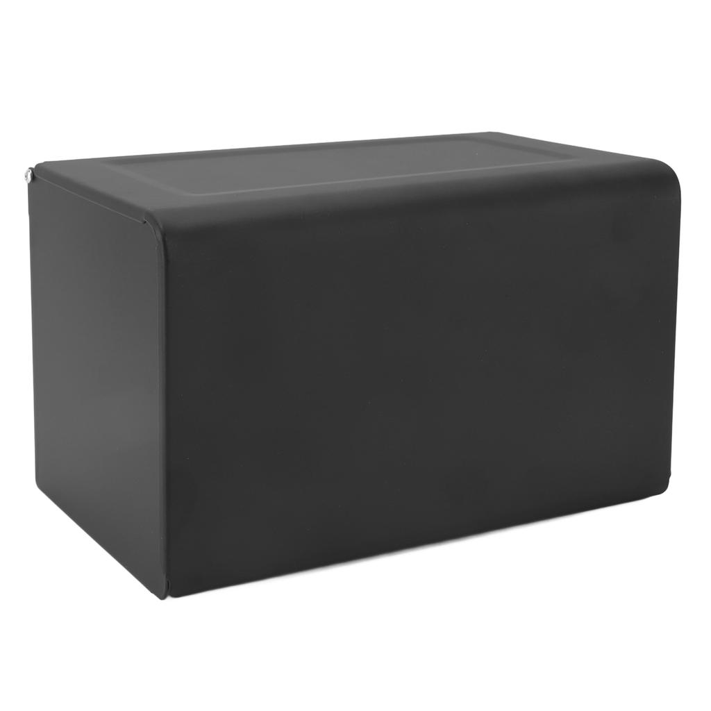 Toilet Paper Holder with Shelf Space Aluminum Waterproof Wall Mounted Tissue Roll Holder Box for Bathroom Kitchen Black