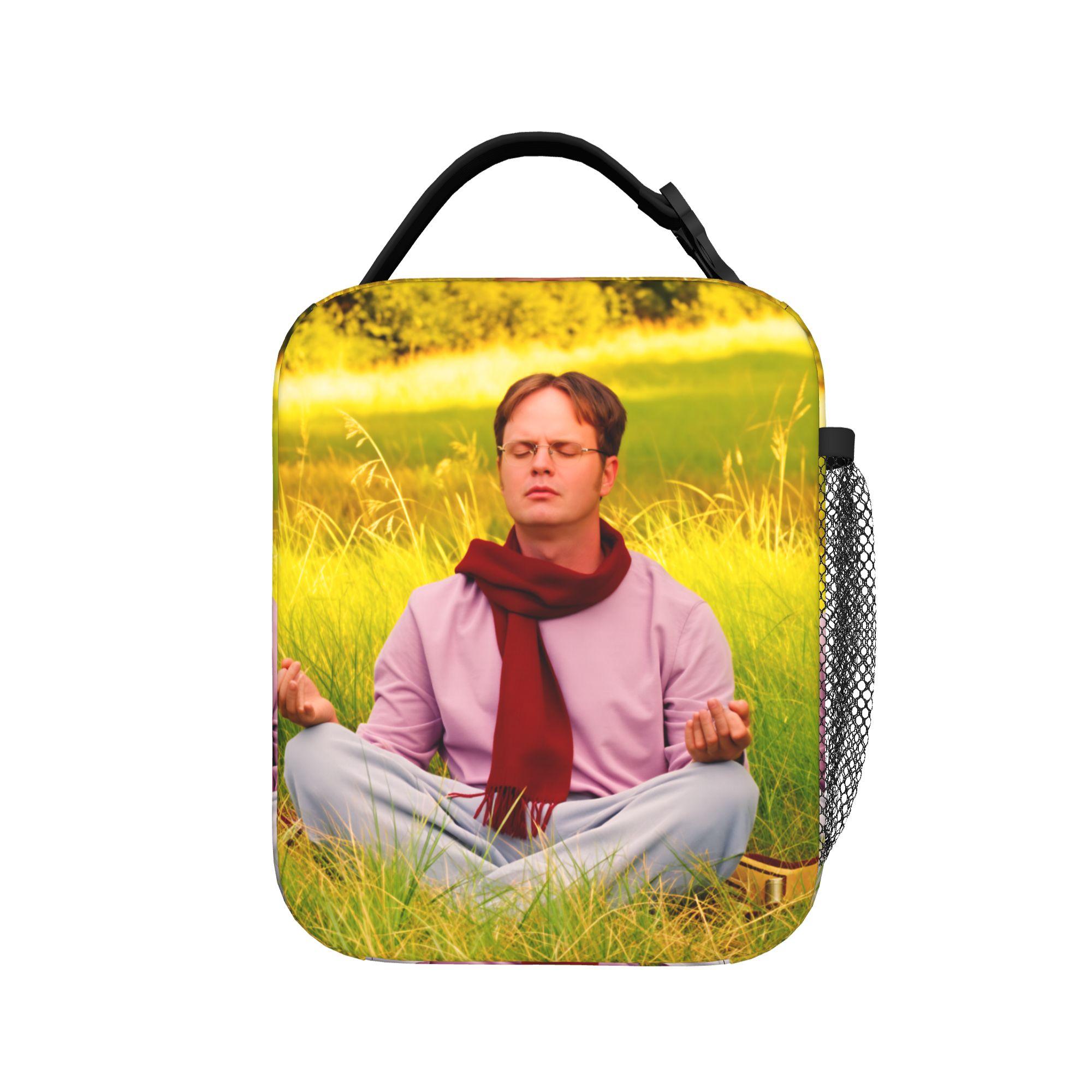 The Office Dwight Schrute Lunch Bag  Fun Lunch Box Outdoor Portable Zipper Tote Food Bags For Girls Oxford Graphic Cooler Bag One Size