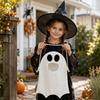 Halloween Ghost Candy Bag Portable Treat Storage Sack with Drawstring Handle Reusable Fabric Gift Holder for Party Favors and Trick or Treat