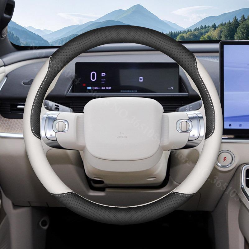 For Toyota bZ3X 2026 2026 Ultrathin Leather Steering Wheel Cover Breathable Car Interior Handle Covers Auto Accessories