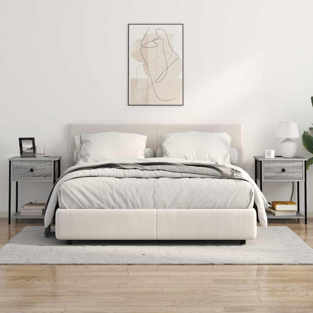 Nightstand Set (2 pcs) Grey Sonoma 42 x 41 x 56 cm Engineered Wood