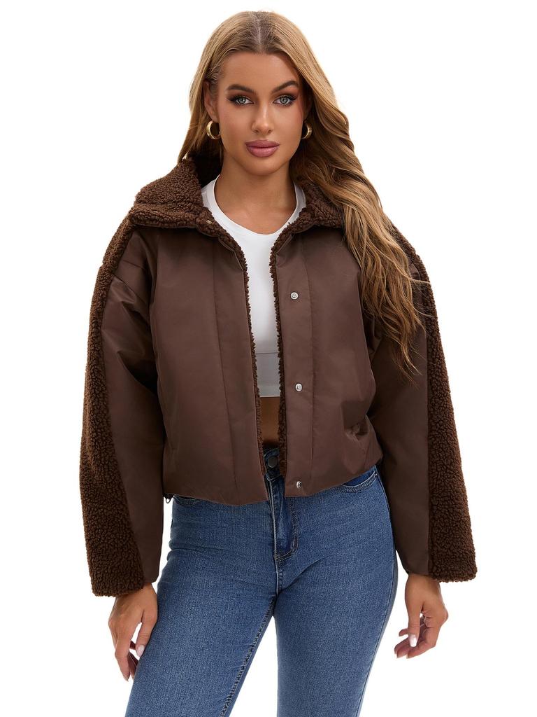 2025 Winter Retro Women's Long-Sleeve Lamb Wool Coat