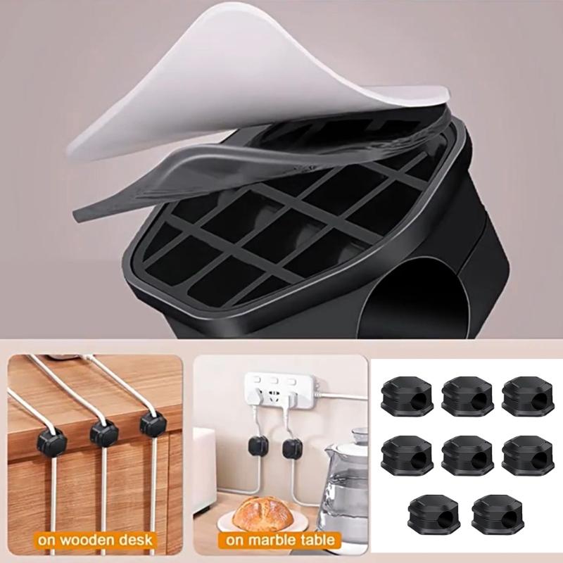 Magnetický organizér kabelů, klip pro noční stolky, nabíječku telefonu a správu kabelů k počítači