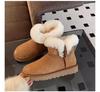 Fashion 2024 New Women Ankle Boots Hot Lightweight Comfortable Platform Boots Winter Shallow Round Toe Casual Boots for Women