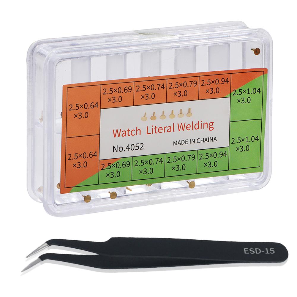 1 Box Dial Foot Watch Tweezers Universal Dial Pin Copper Material Fixed Dial with Locating Pin Repair Dial Watch Repair Parts