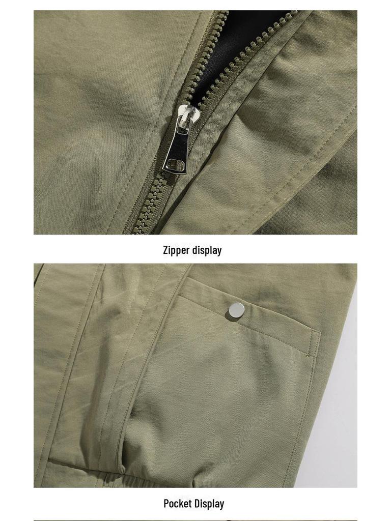 Chaqueta de Solapa Casual Americana de Moda para Hombre - Ropa de Trabajo de Piloto de Primavera, Tallas Grandes Disponibles